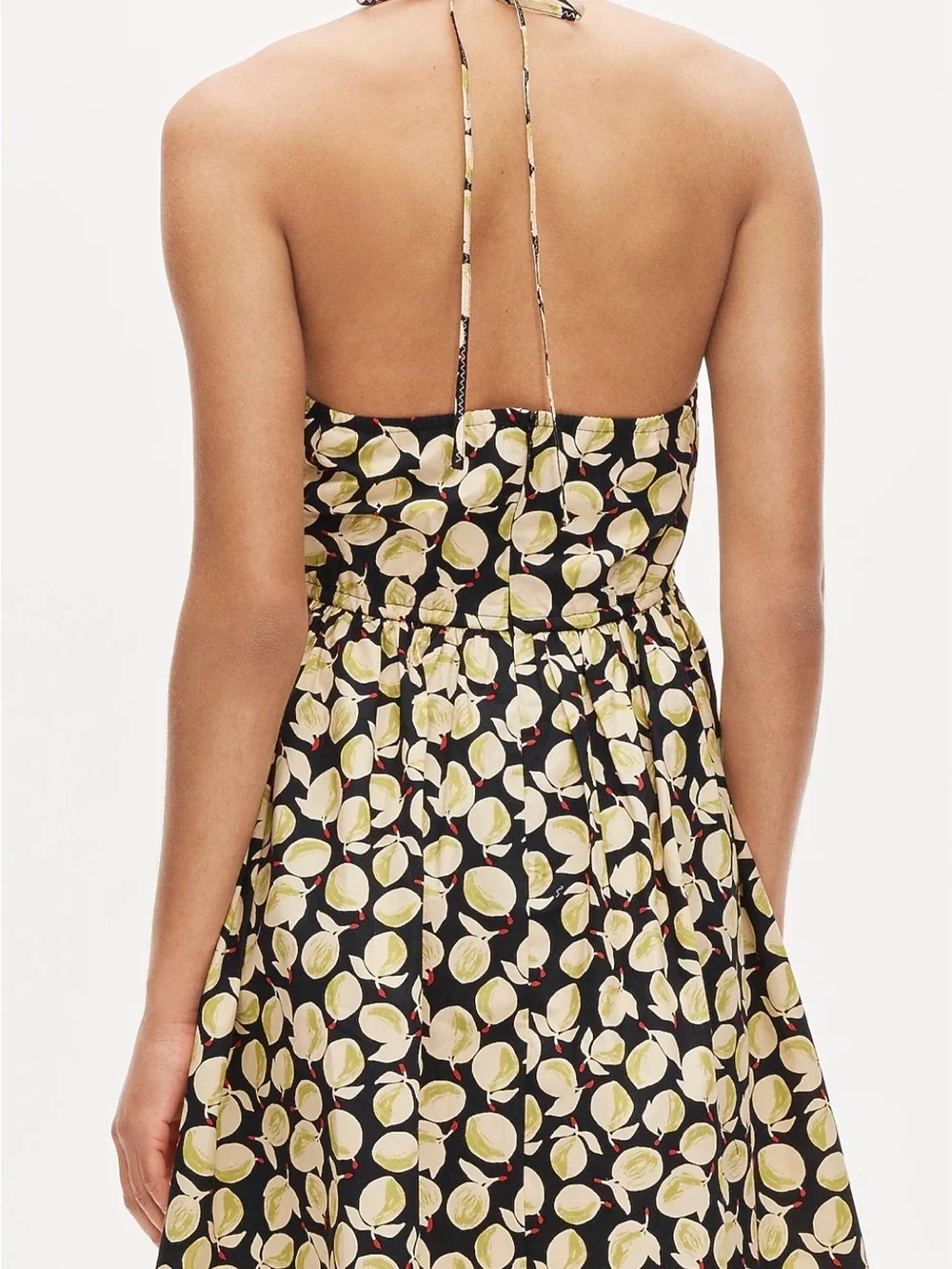 J. Crew Plus XXL  HULTER DRESS IN LEMON PRINT midi 100% cotton poplin NWT
